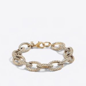 Jcrew Factory gold and crystal link bracelet